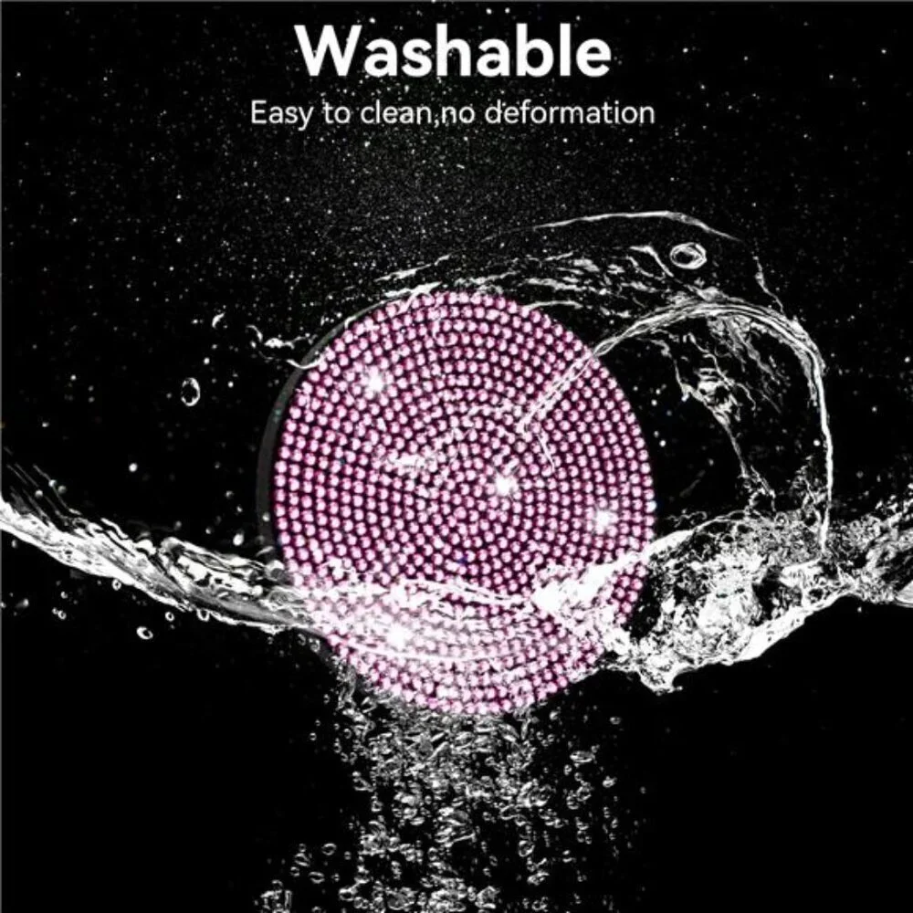 Car Cup Coasters Pink Bling 2-Pack Universal Non-Slip Cup Vehicle Diamond